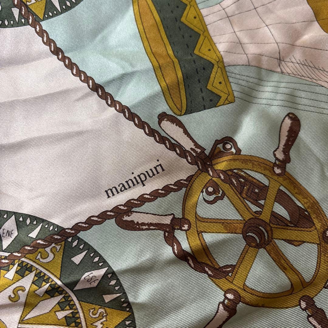 【未使用】 manipuri シルク100% スカーフ