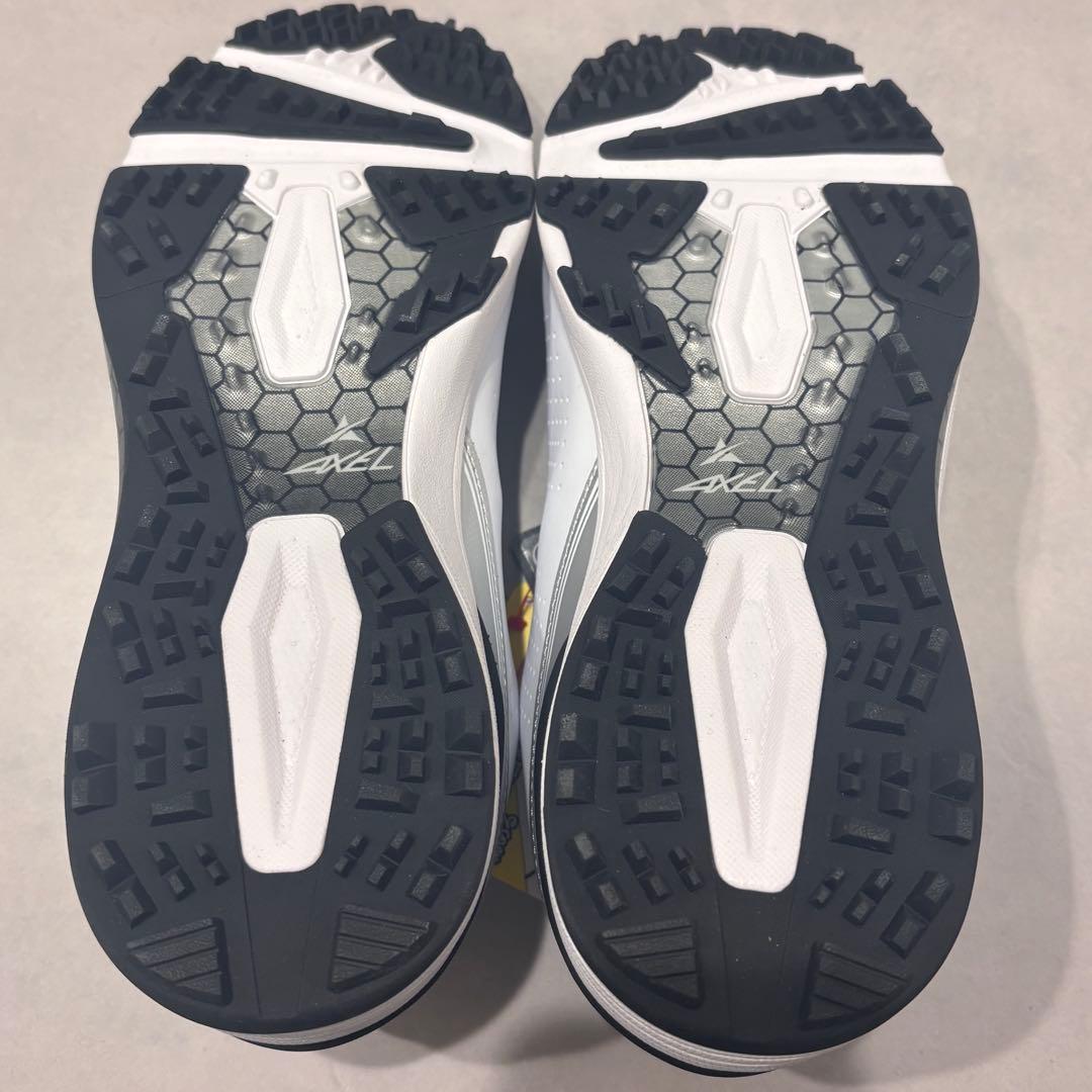 新品 定価1.87万円　AXEL ホワイト/ブラック ゴルフシューズ 28cm