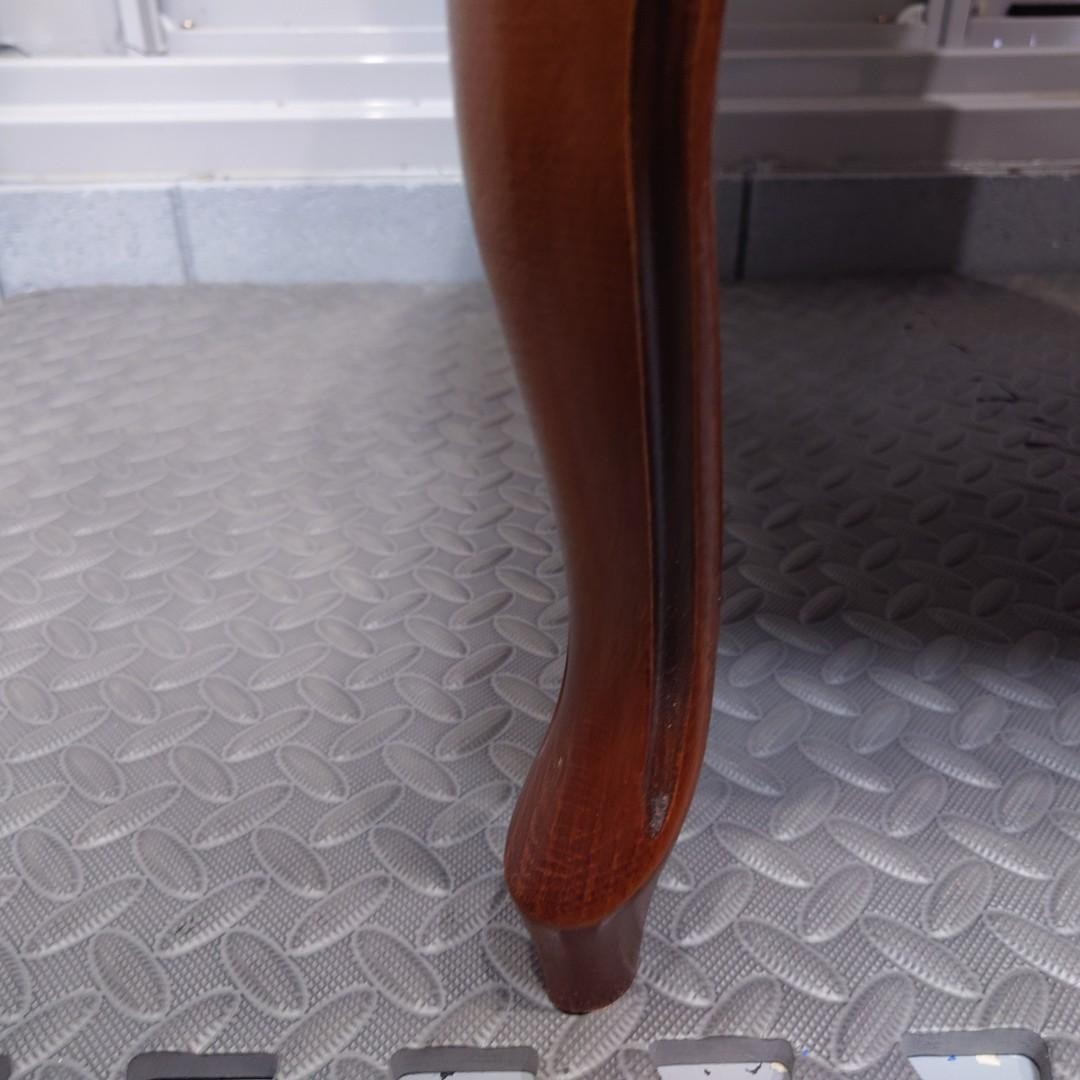 B568　英国アンティーク　ナーシングチェア 太鼓鋲 猫脚