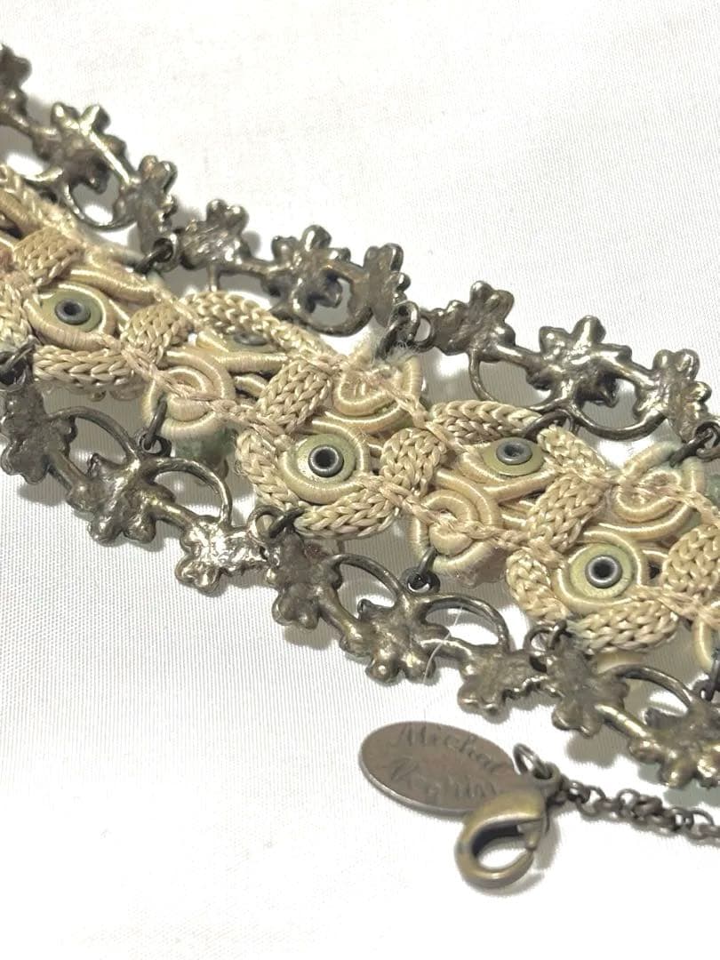 ミハエルネグリン ヴィンテージ調ブレスレット グリーン アンティーク