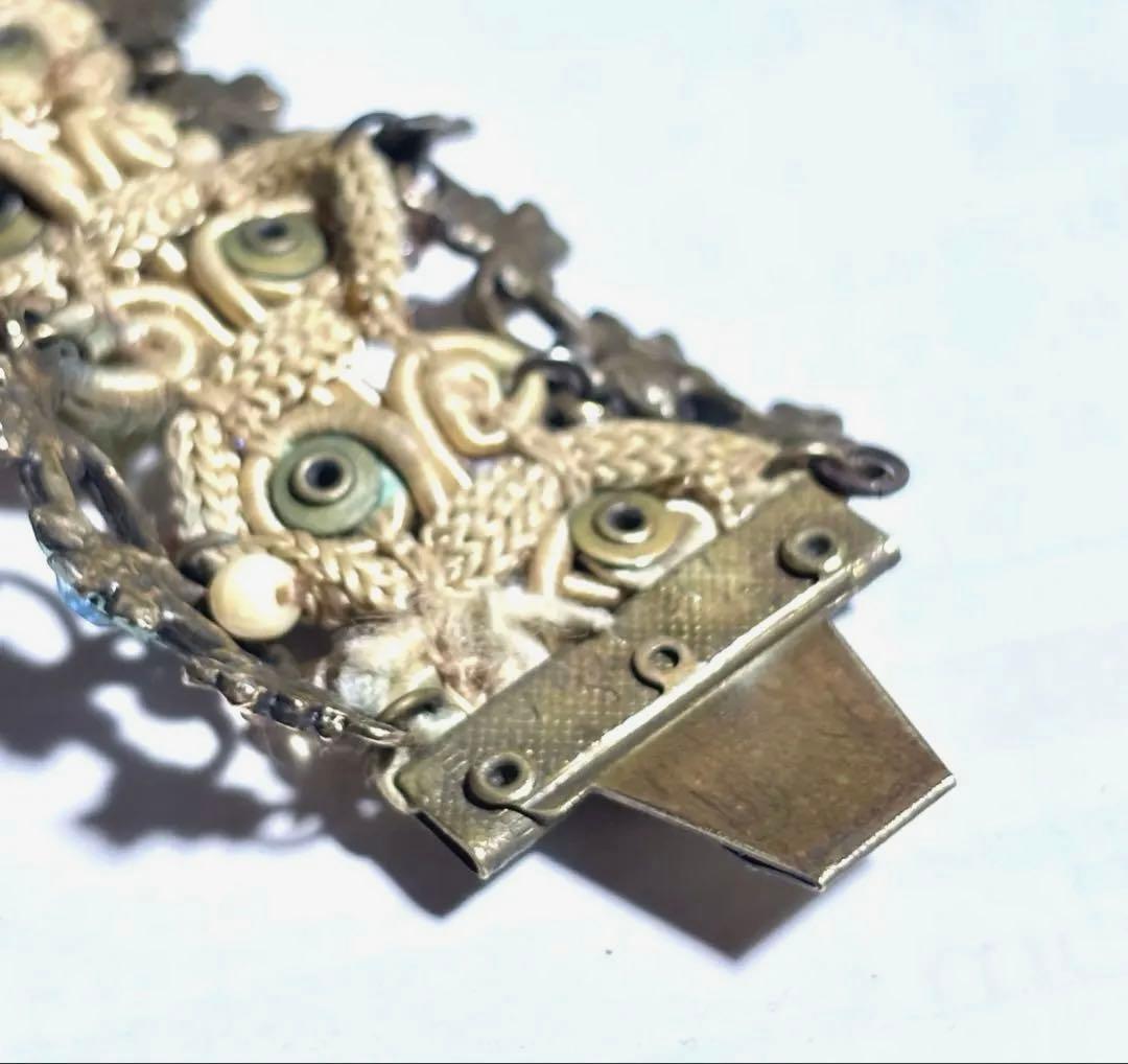 ミハエルネグリン ヴィンテージ調ブレスレット グリーン アンティーク