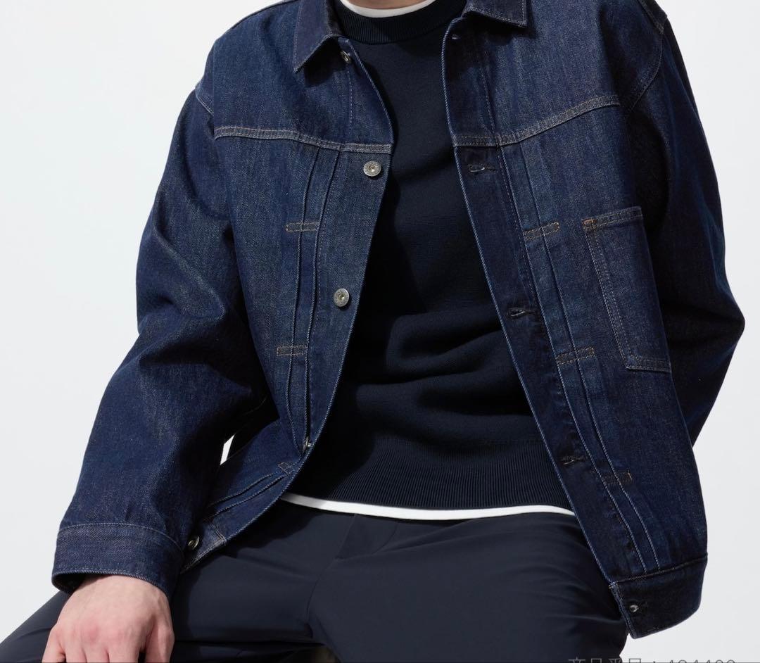 新品 XL ユニクロ デニムトラッカー ジャケット 68 BLUE 1st 大戦