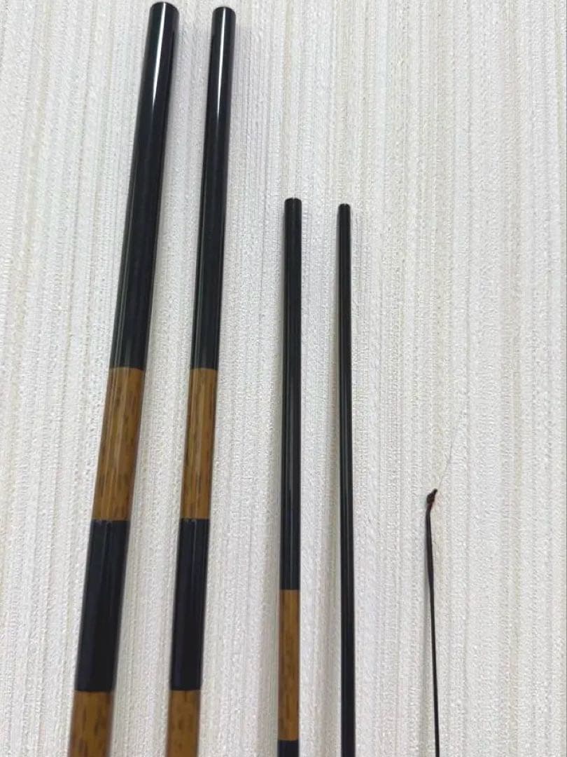 美品 SHIMANOシマノ 朱紋峰 嵐水 14尺 ヘラブナ ヘラ竿 和竿 竹竿