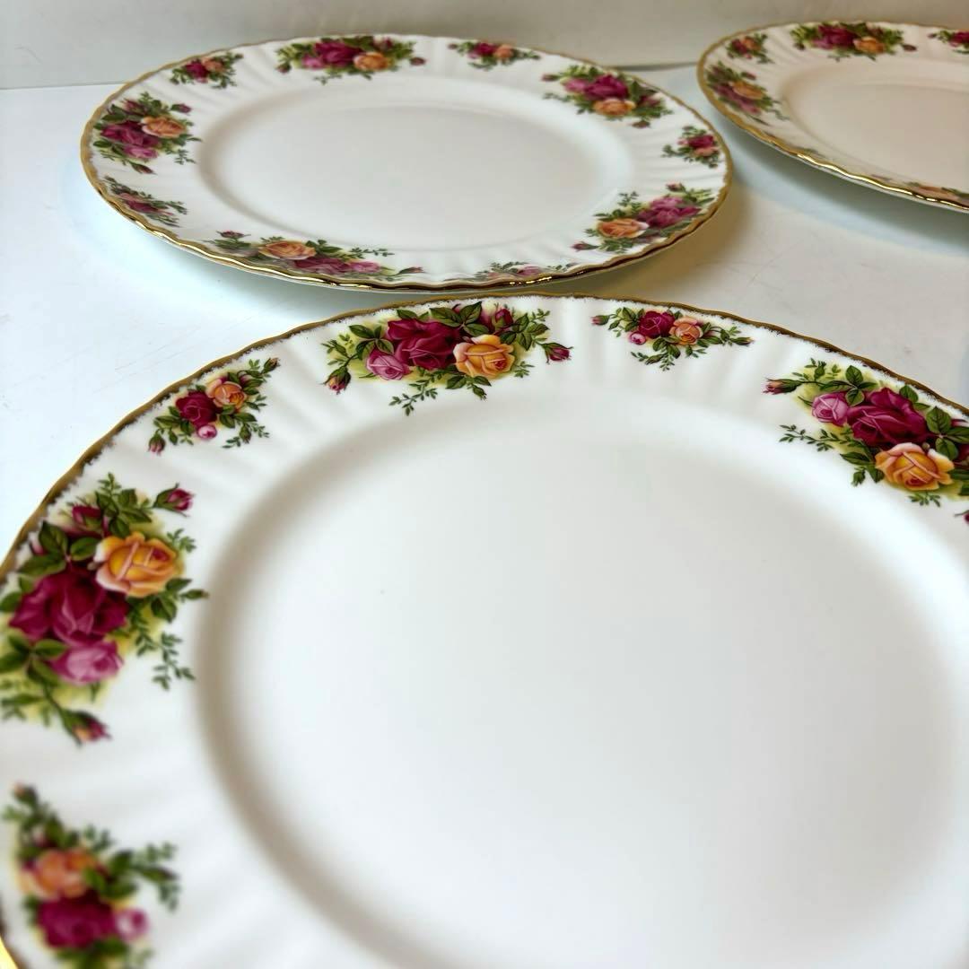 未使用】 ロイヤルアルバート オールドカントリーローズ 大皿×4 中皿×4