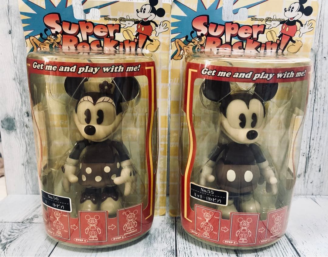 ディズニー セガ ミッキー ミニー(セピア) スーパーロッキン 2体セット