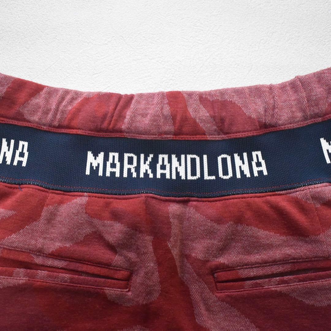 MARK & LONA スウェットスカート 36 カモフラ スカル柄 ロゴリブ