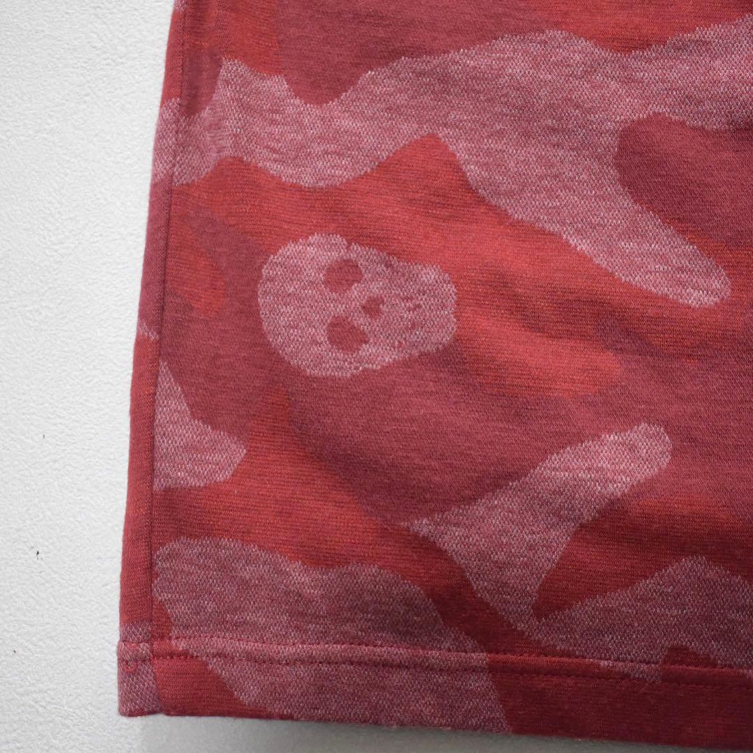 MARK & LONA スウェットスカート 36 カモフラ スカル柄 ロゴリブ