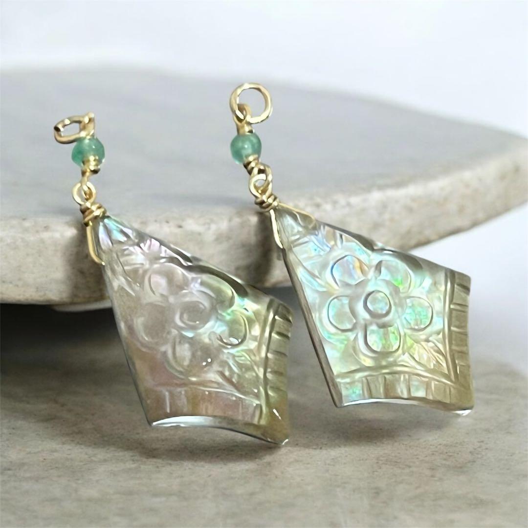 R Hです⭐︎14kgfブラウンマザオパ✖️水晶のチャーム