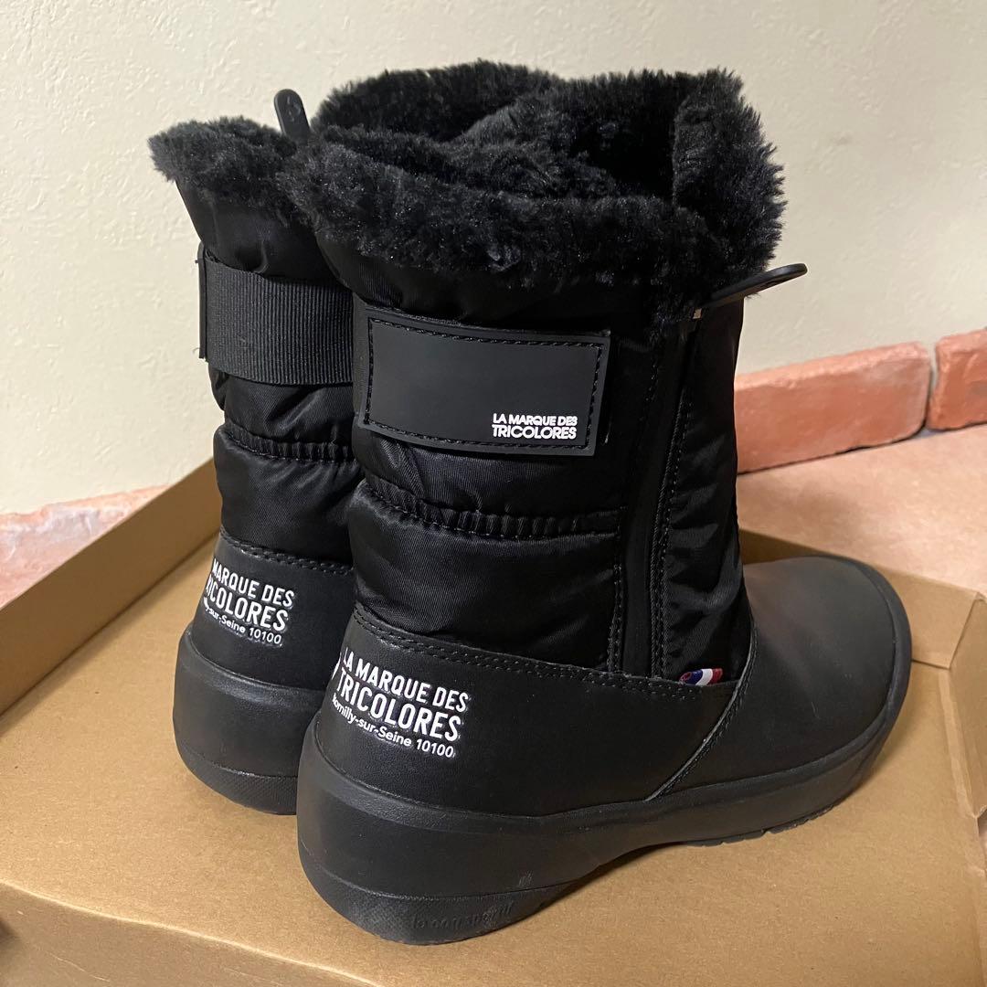 新品 ルコック 24.0cm 防水 レインブーツ スノーブーツ 黒 ブラック