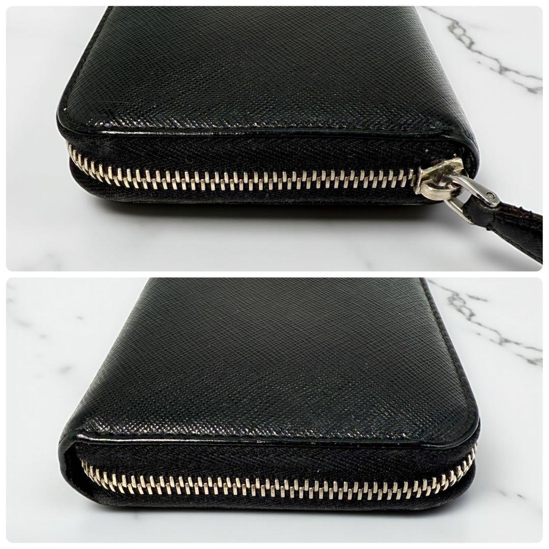 《美品》PRADA プラダ 長財布 ラウンドファスナー サフィアーノレザー