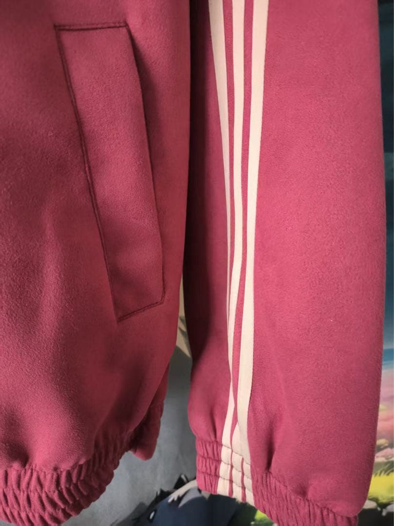 新年限定モデル アディダス 新中式 ジップアップジャケット ローズレッド S