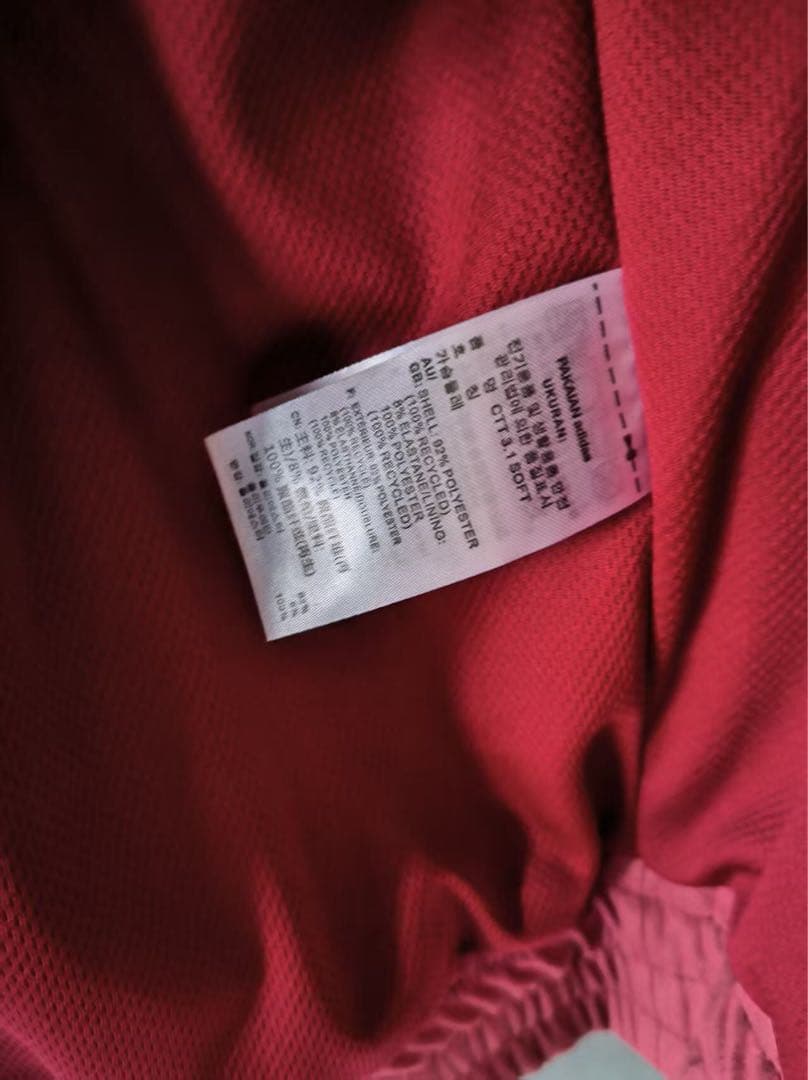 新年限定モデル アディダス 新中式 ジップアップジャケット ローズレッド S