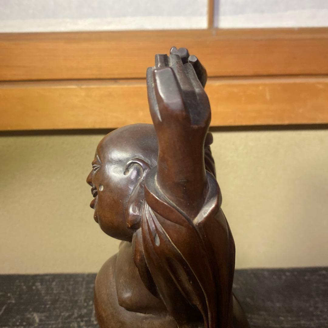 中国古玩　木彫布袋