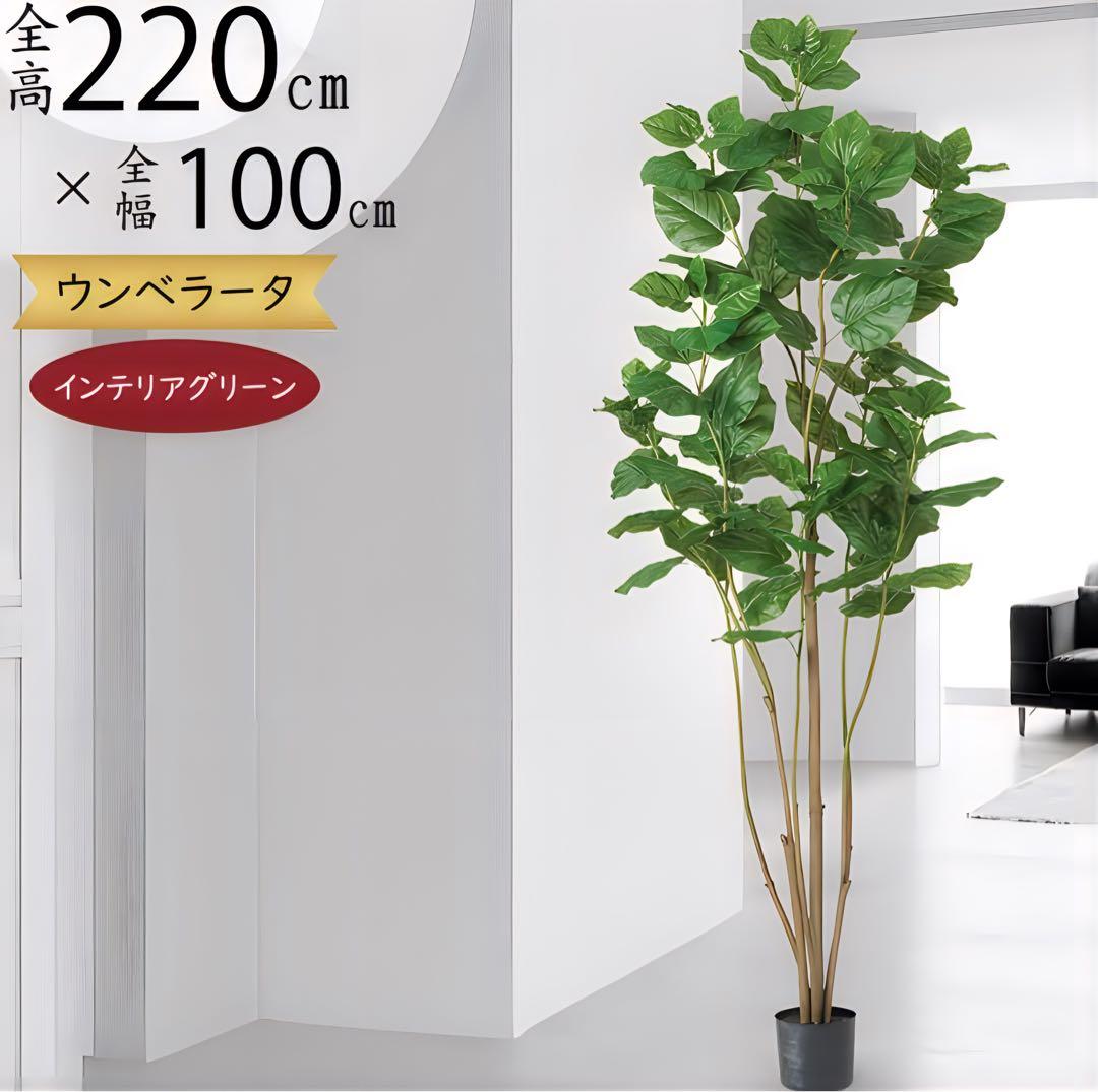 光触媒　人工観葉植物　ウォールグリーン　フェイクグリーン　ウンベラータ220