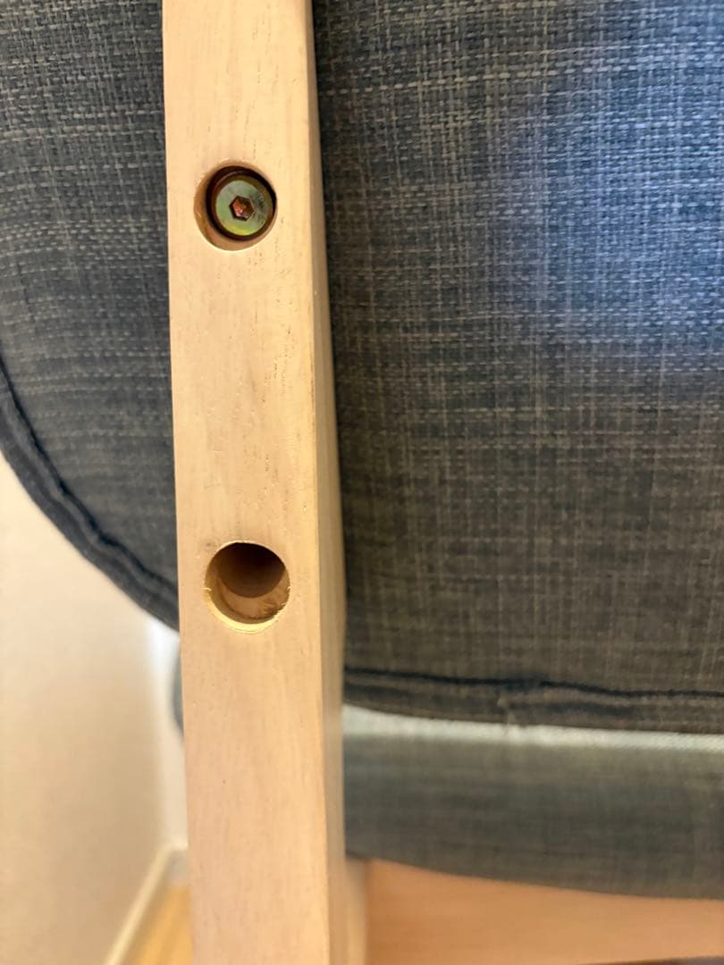 ニトリ　リラックスワイド　リビングダイニング1人用チェア グレー