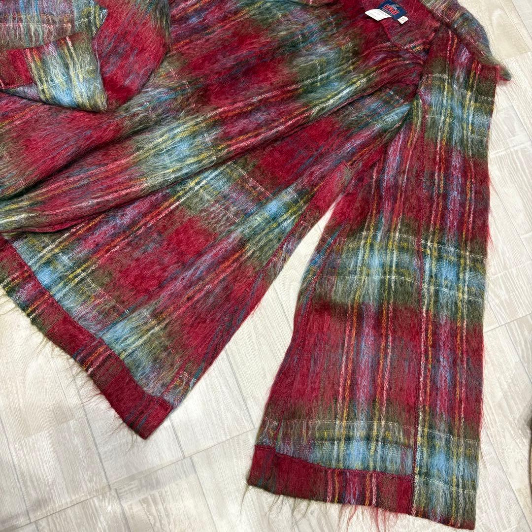 希少　レア　イギリス製　ポンチョ　シャギー　モヘヤ　ケープ　コート　海外古着