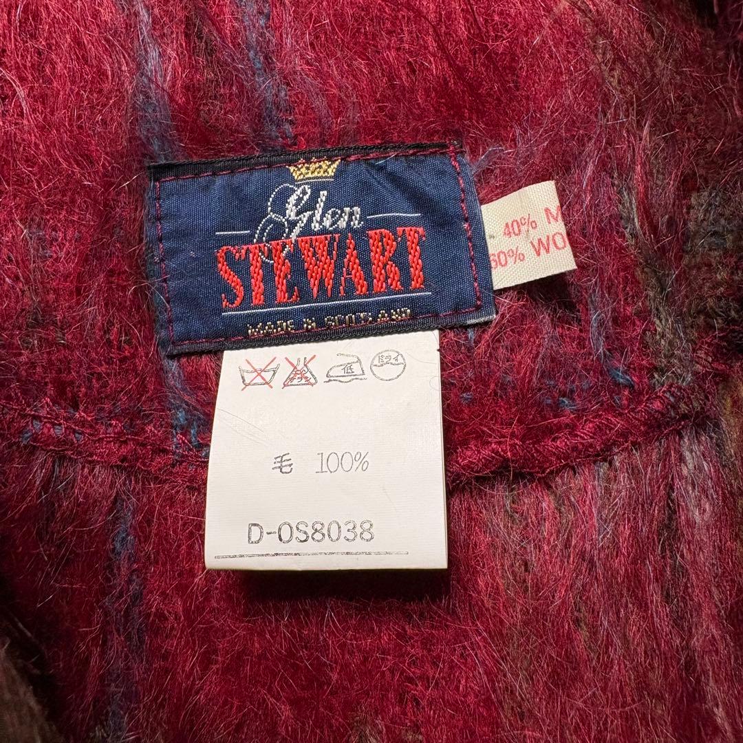 希少　レア　イギリス製　ポンチョ　シャギー　モヘヤ　ケープ　コート　海外古着