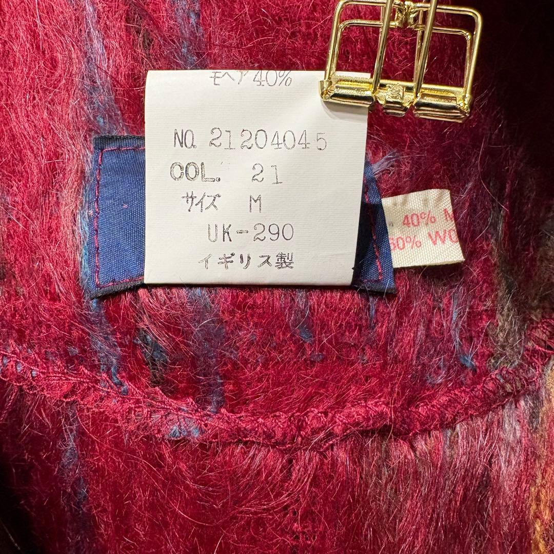 希少　レア　イギリス製　ポンチョ　シャギー　モヘヤ　ケープ　コート　海外古着