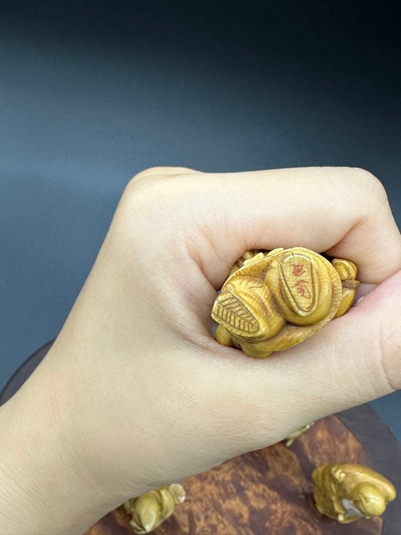 七福神 天然牙彫　在銘 古美術 骨董 アンティーク 根付 緻密彫刻