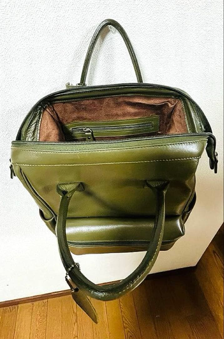 レザーバックパック/リュック　グリーン