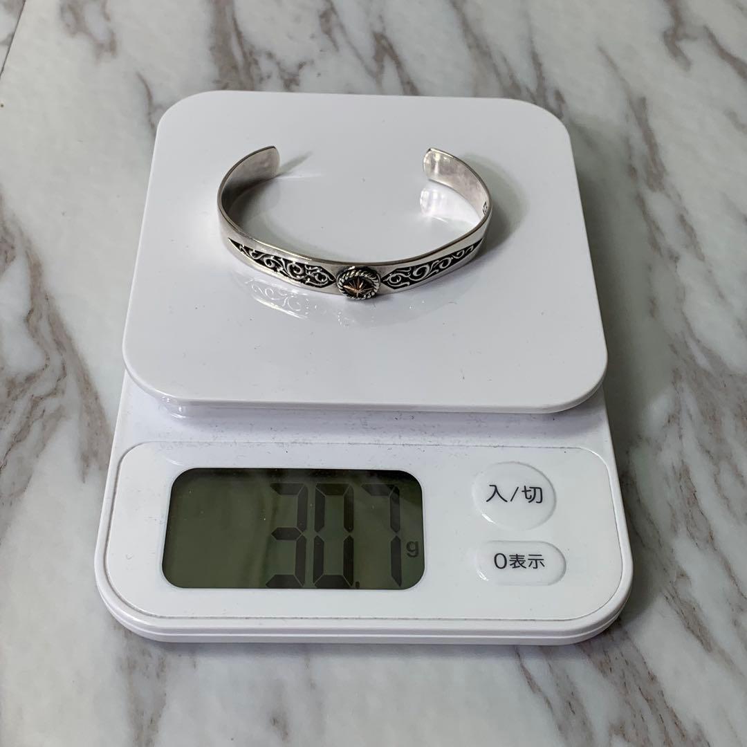 30.7g SAAD バングルブレスレット シルバー925 太陽神 刻印