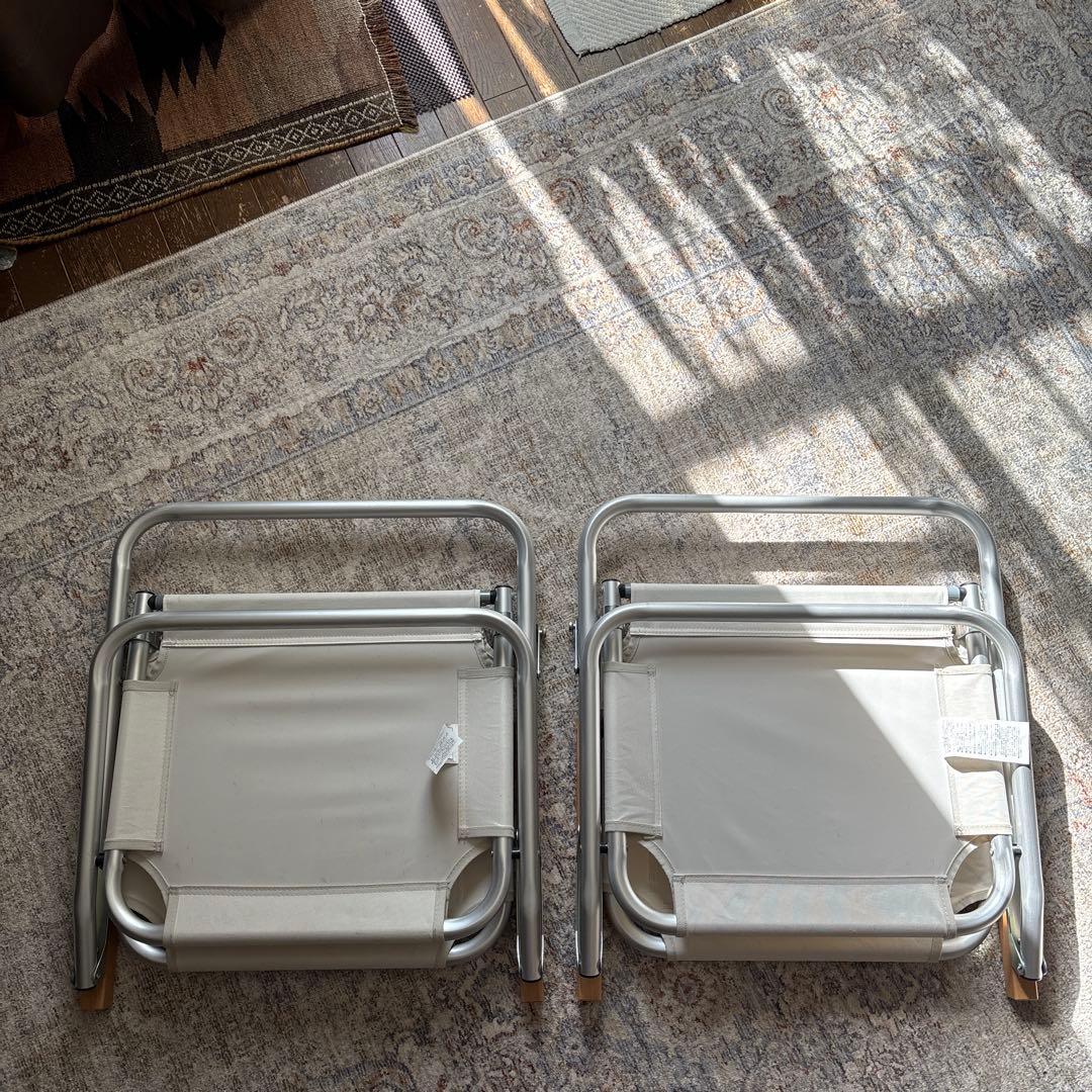 無印良品　MUJI アルミ折り畳みチェア　 2脚セット (廃盤品)