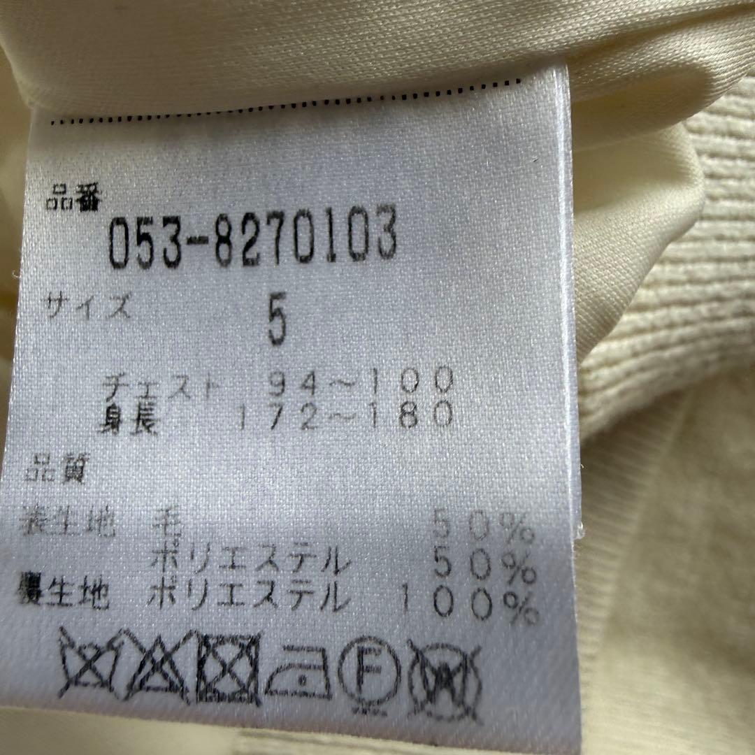 防寒　蓄熱　裏地付き　パーリーゲイツ　ニット　L〜XL相当 オフホワイト　紺　5