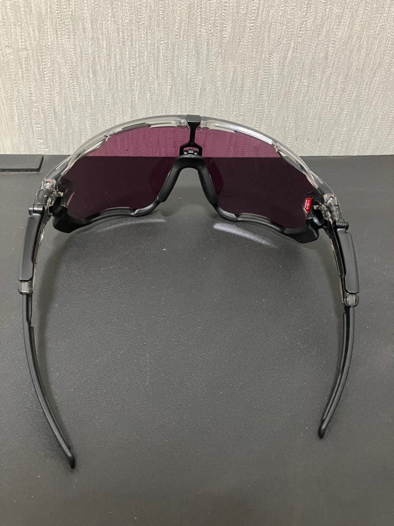 Oakley スポーツ用サングラス 黒/紫 ミラー加工