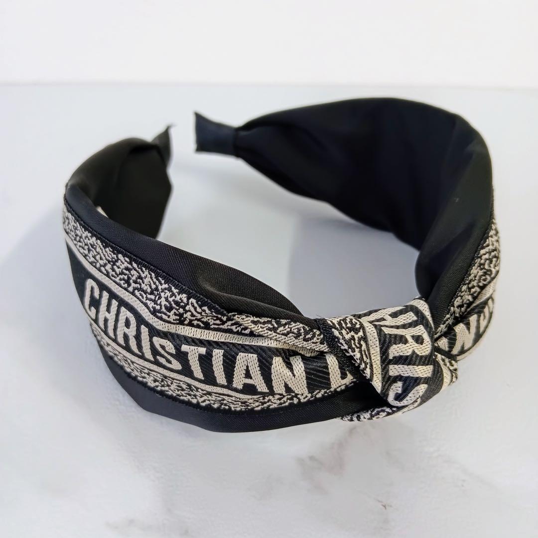 DIOR カチューシャ ディオール シグネチャー 結び 黒 ノベルティー