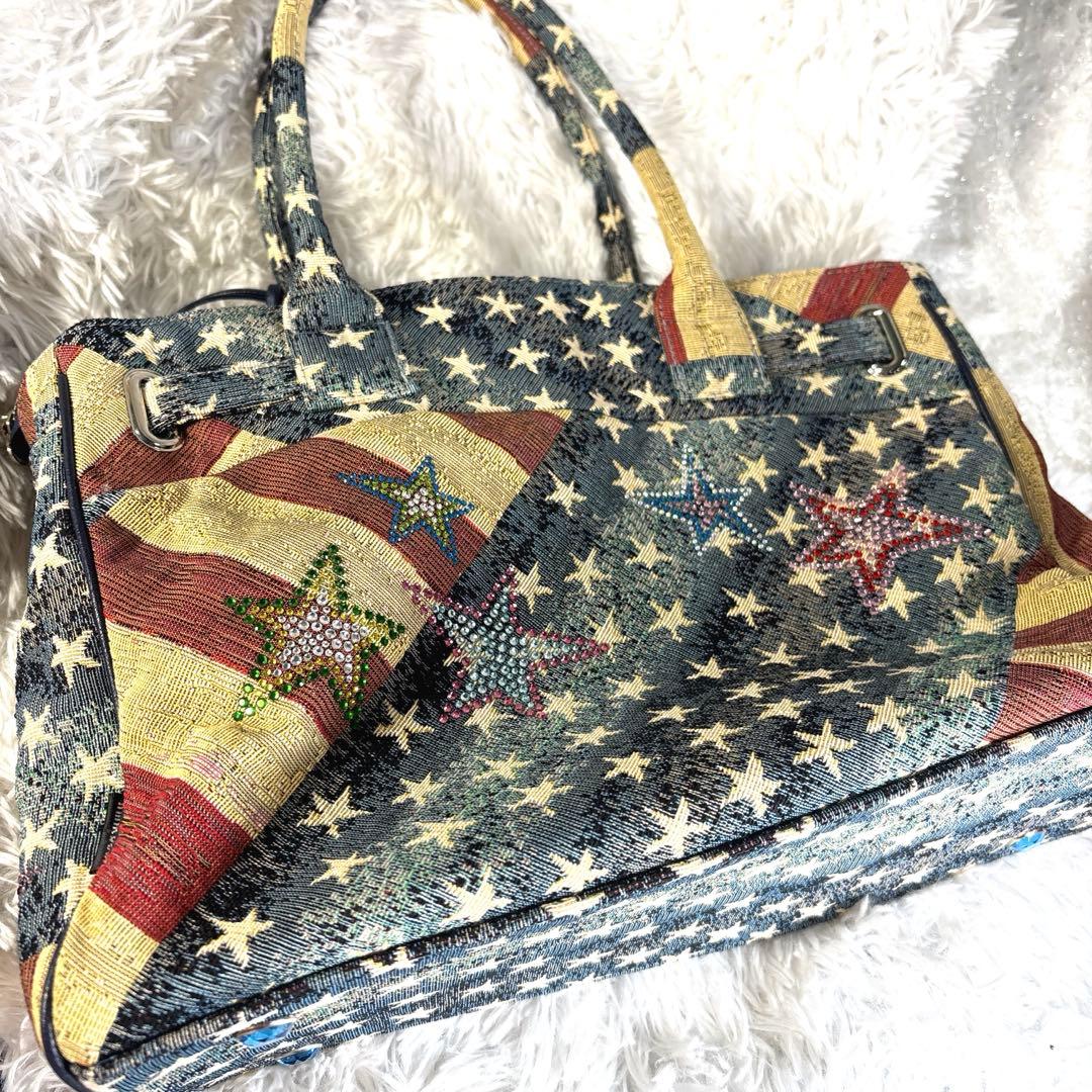 奈*♡様 希少✨ThinK Bee! トートバッグ ハンドバッグ デニム ハート