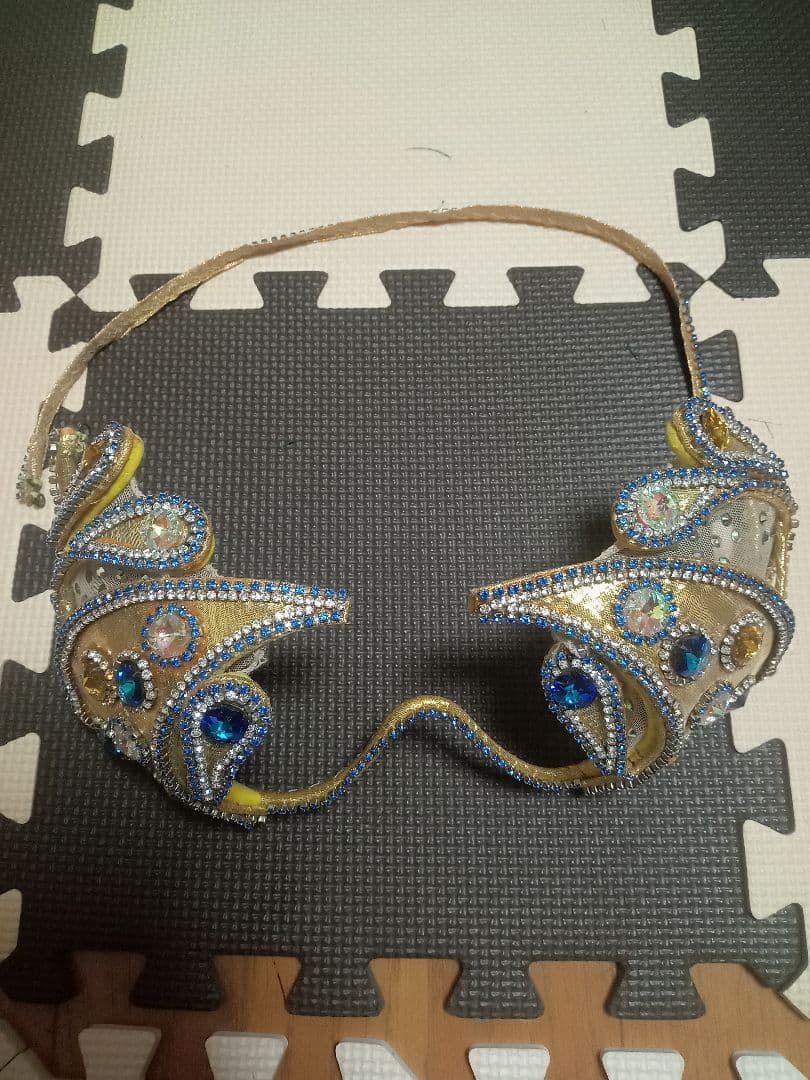 サンバダンサー衣装一式青と金