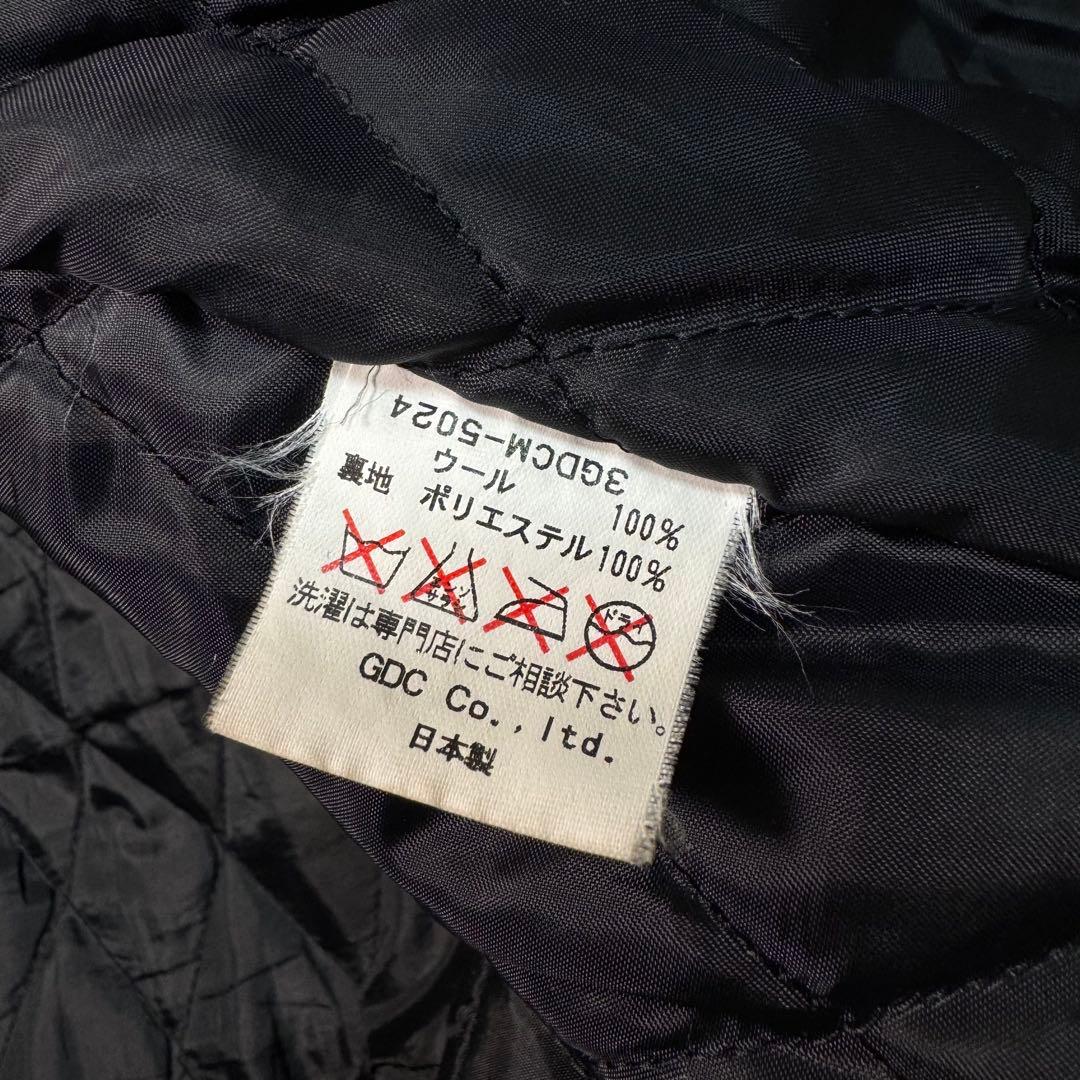 【タツヤ】GDC スタジャン L 黒 ウール100% 身幅広め アーカイブ