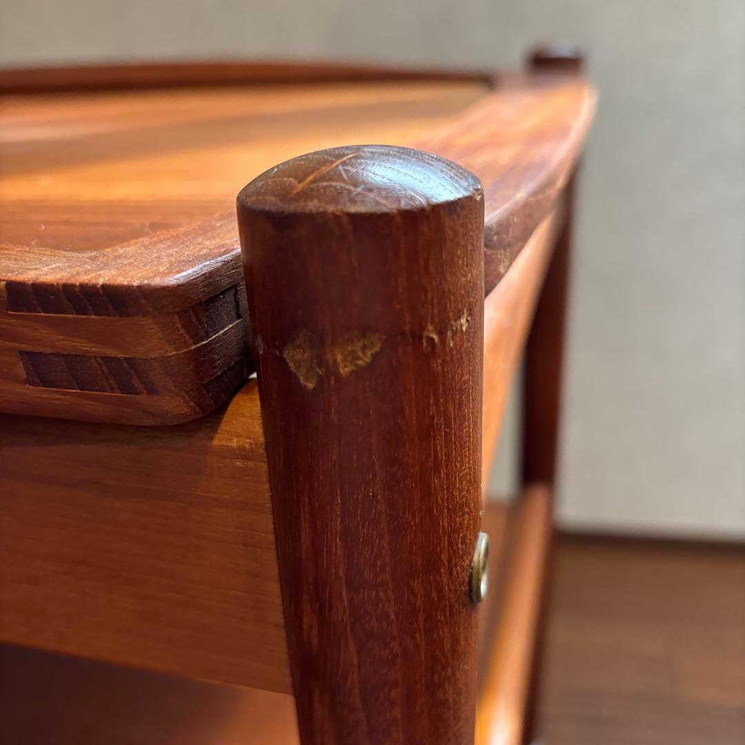 木製キッチンワゴン 2段棚付き