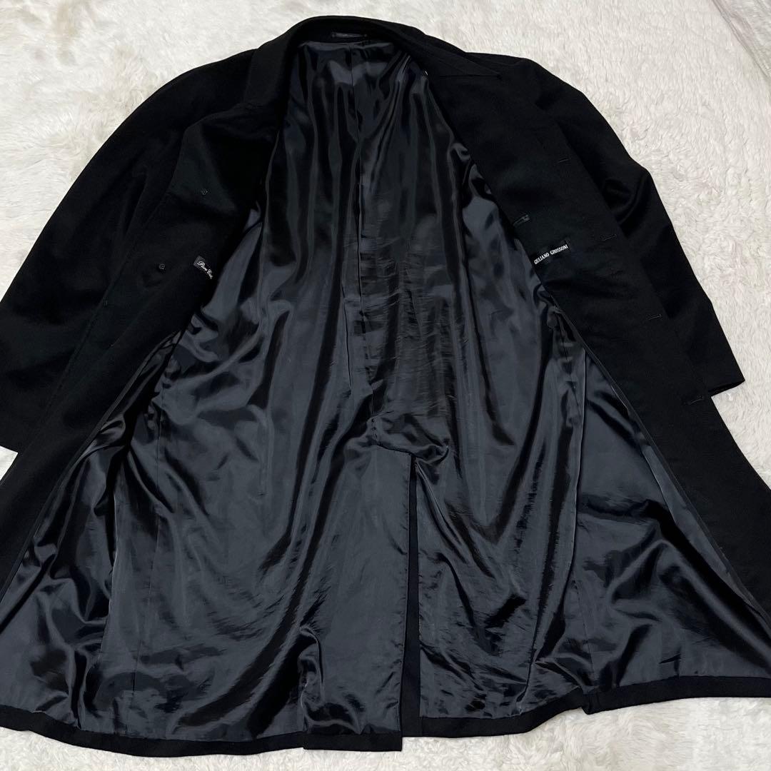 美品 メンズ GIULIANO GROSSONIピュアカシミヤ ロングコート