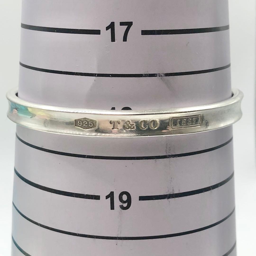 【美品】ティファニー ナロー バングル ブレスレット 1837 SV925