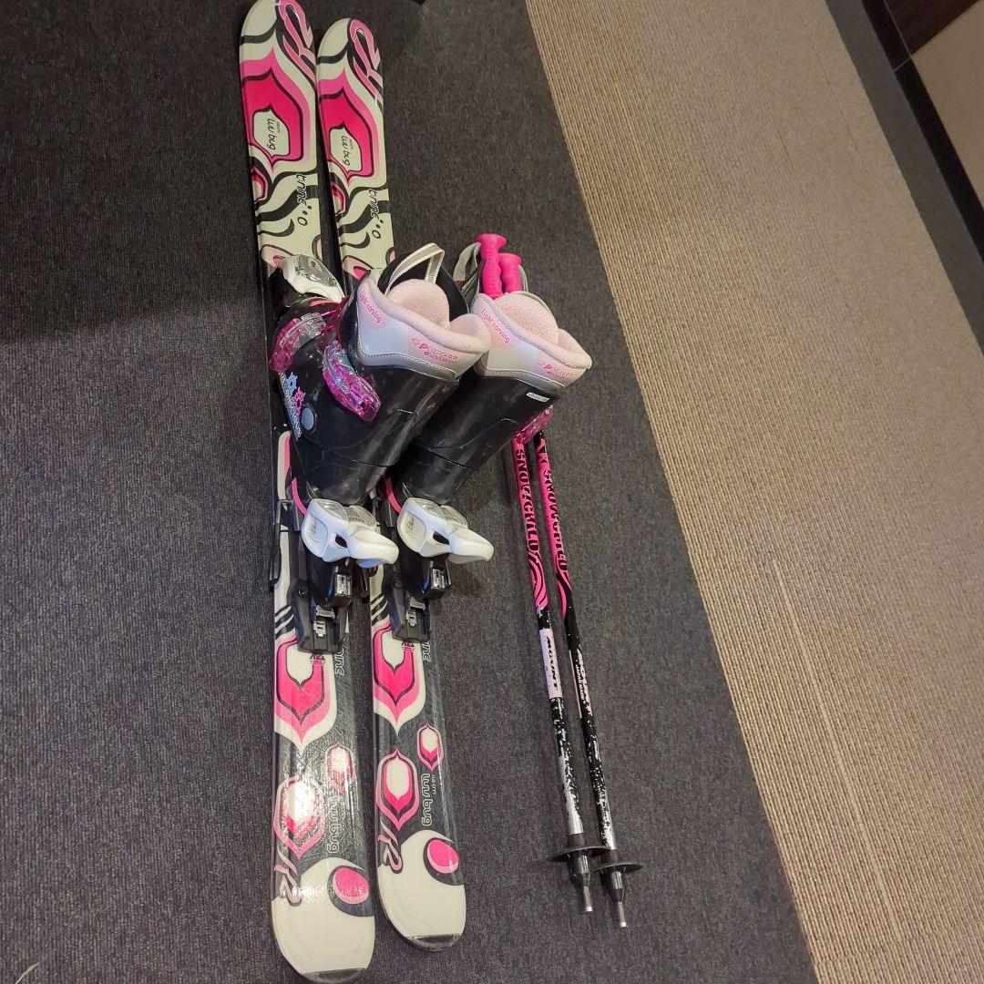 K2 スキー板112cm　ブーツ21cm　ポール80cm