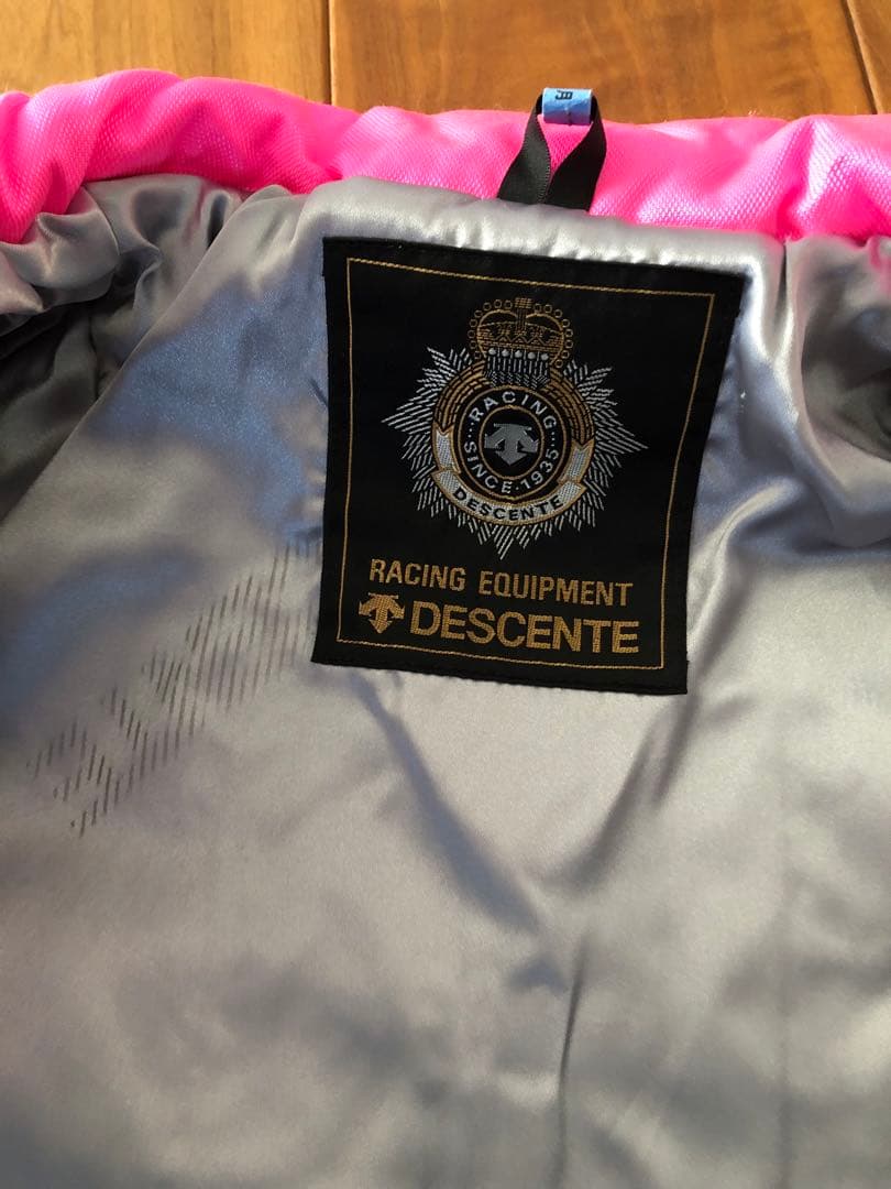 レトロDESCENTE スキーウェア ホワイト/ピンク/青