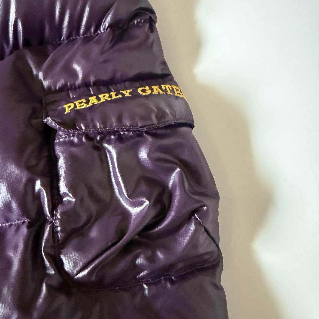 パーリーゲイツ メンズ ダウンジャケット パープル メンズ 大きめ サイズ7