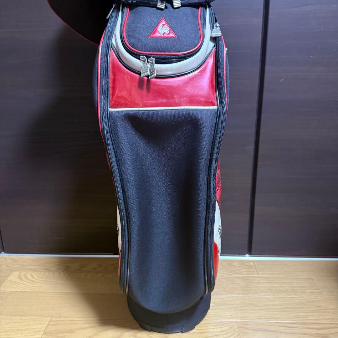 le coq sportif キャディバッグ ゴルフバッグ ブラック レッド