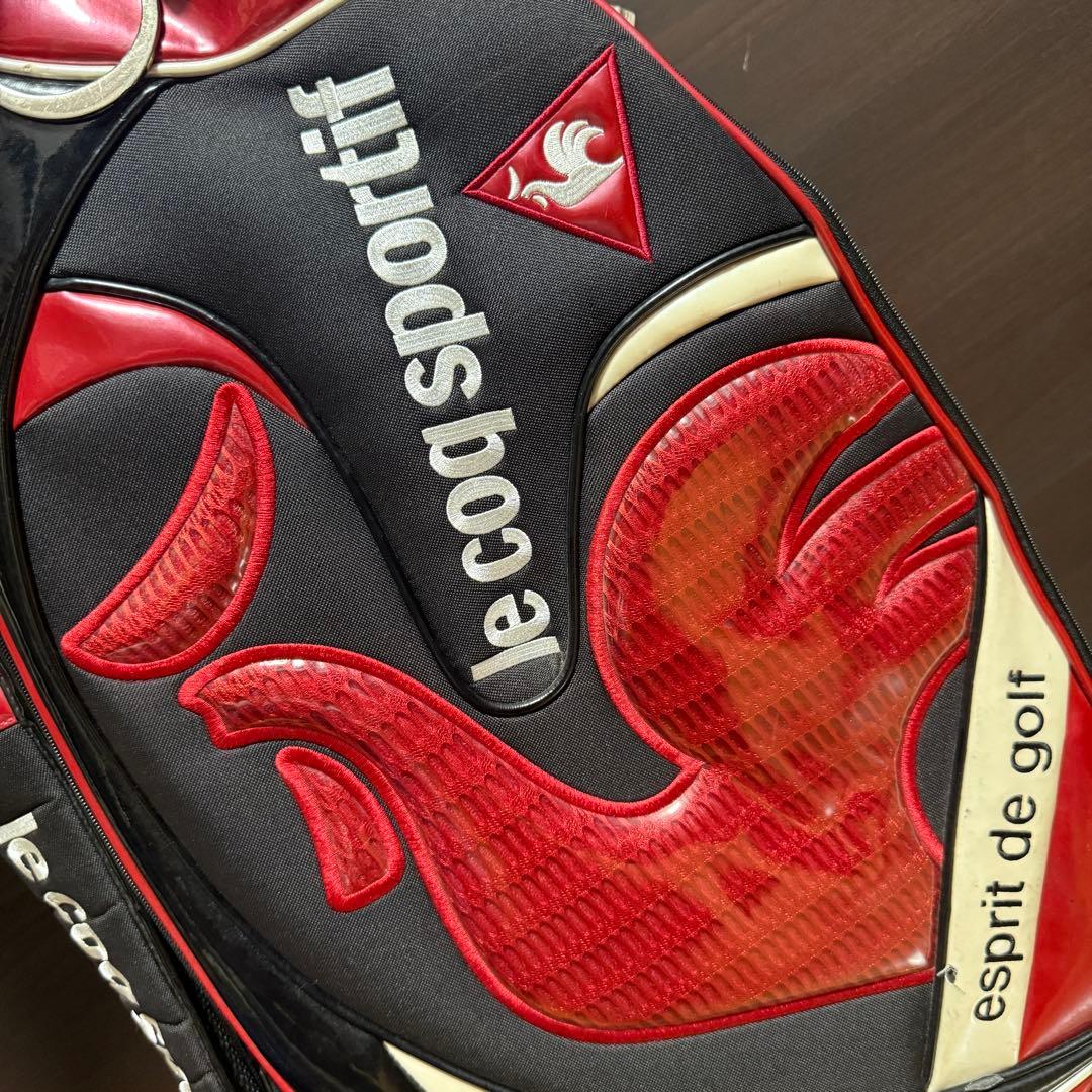 le coq sportif キャディバッグ ゴルフバッグ ブラック レッド