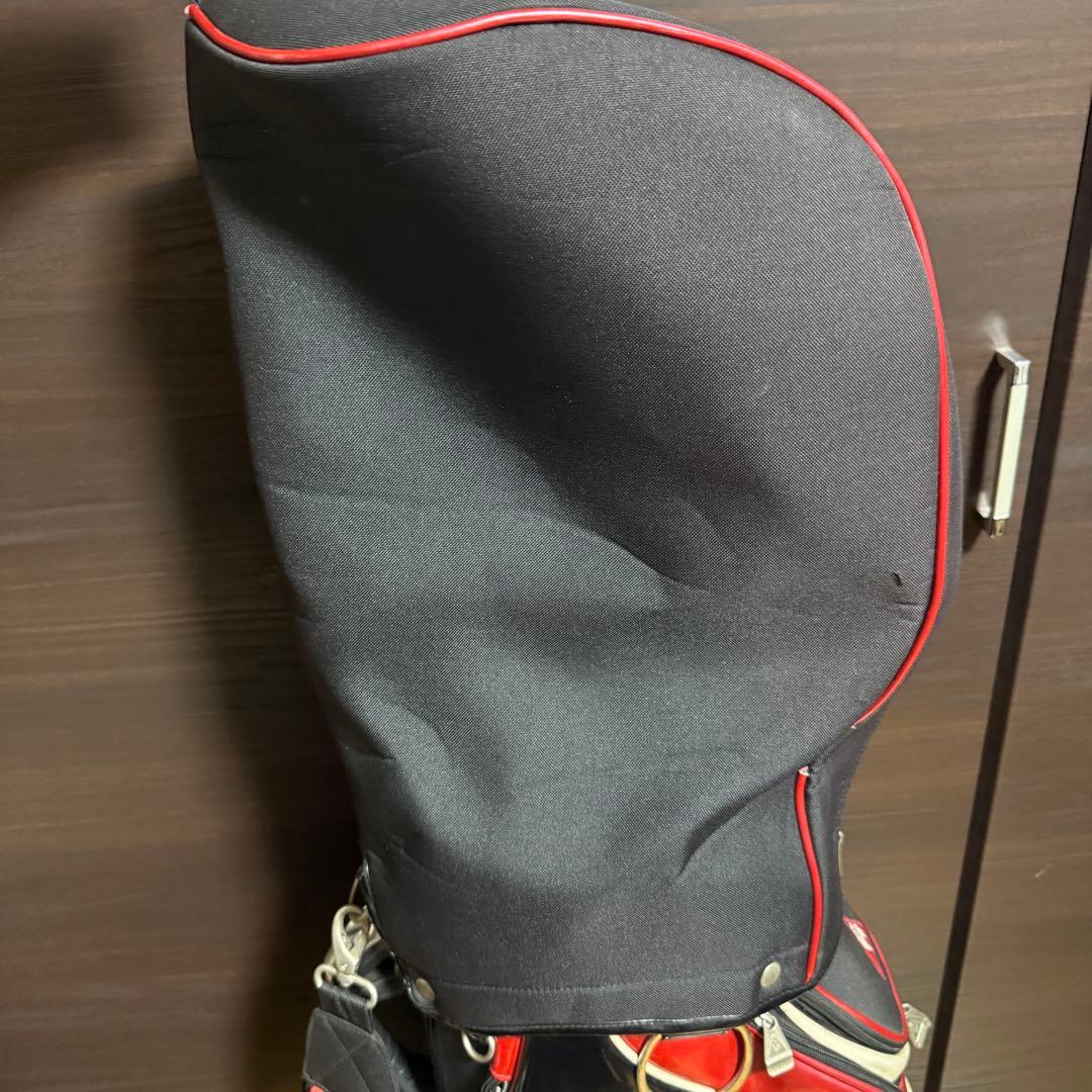 le coq sportif キャディバッグ ゴルフバッグ ブラック レッド