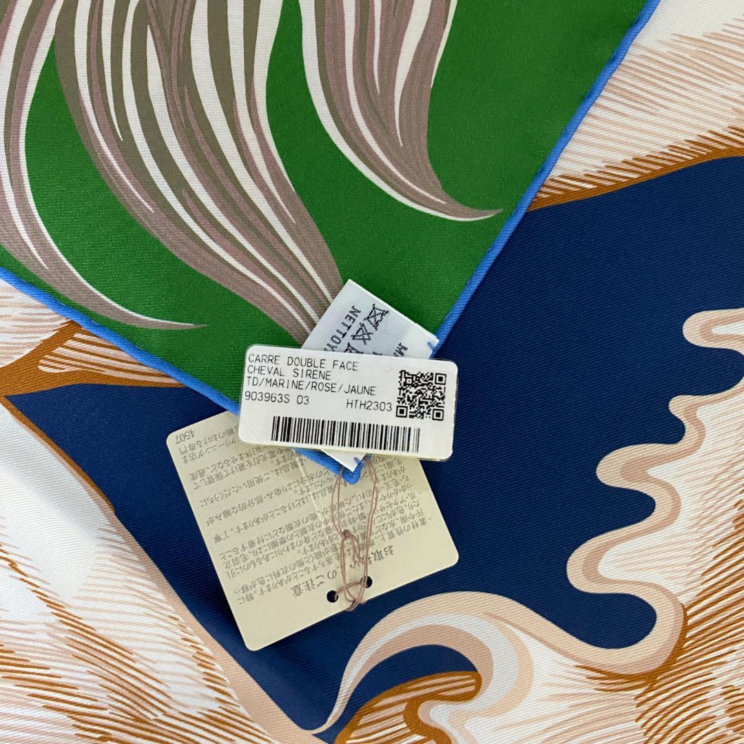 Hermes エルメス カレ ダブルフェイス90 シュヴァルシレーヌ