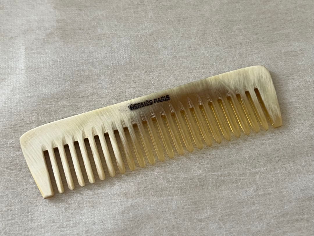 ◯ HERMES エルメス バッファローホーン ケース付き コーム USED品