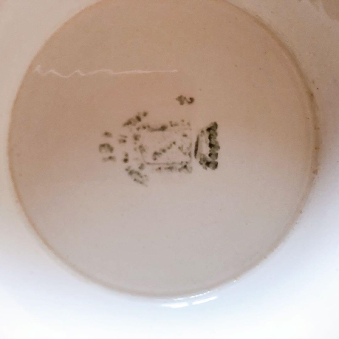 サンタマン　バスク柄ケーキスタンド　フランスアンティーク食器　ブロカント　蚤の市