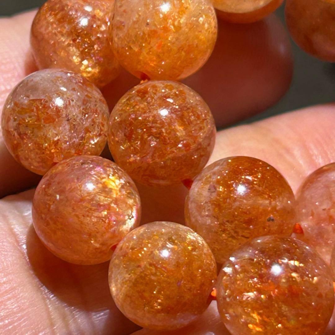 ☆高級品質！福徳大黒秘宝⑨！極美！サンストーン　ブレス