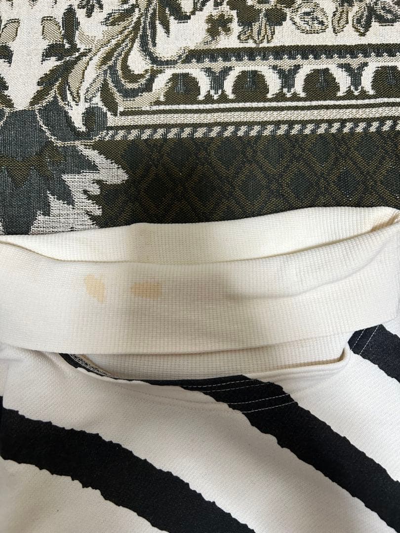 筆タグ】 ストライプ ハイネックスウェット【ISSEY MIYAKE】