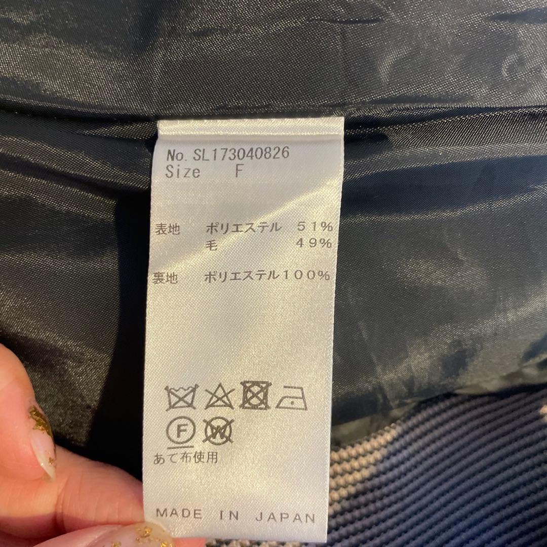 【sheller】　シェリエ　パフスリーブプレーテッドジャケットドレス　プリーツ