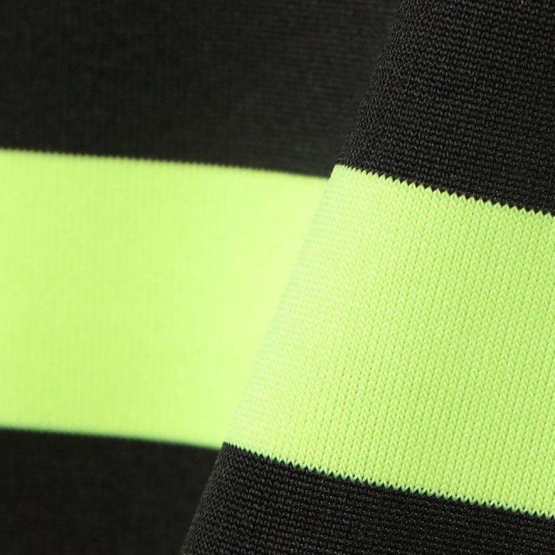 【新品・タグ付き】BRIEFING メンズ モックネック ネオン ボーダー M