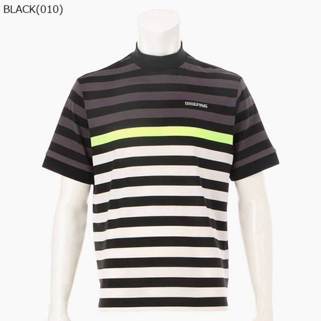 【新品・タグ付き】BRIEFING メンズ モックネック ネオン ボーダー M
