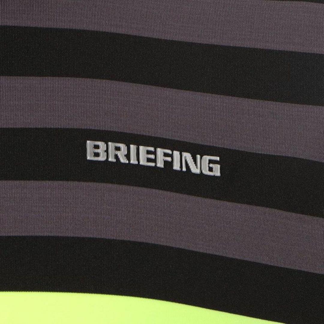 【新品・タグ付き】BRIEFING メンズ モックネック ネオン ボーダー M